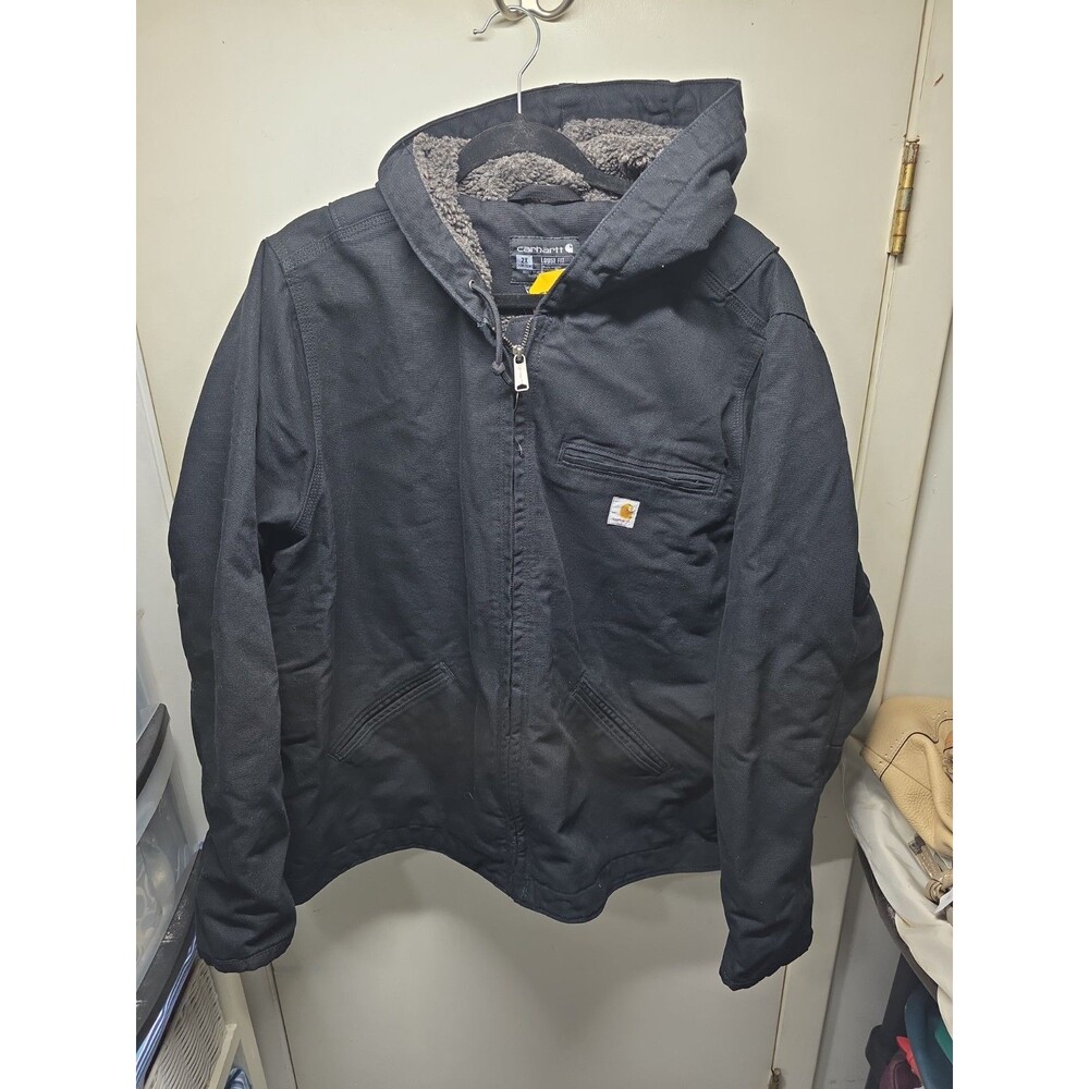 NWT Womens Carhartt Black Jacket-Sherpa Lined OJ4392-W 2XL XXL 3 Warmest 20W-22W